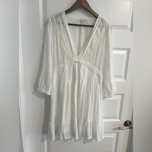 Baltic Born Amelia Boho Mini Dress White Cream Size L